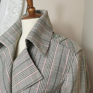 Stain Plaid Trench Coat
